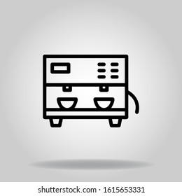 espresso machine icon with black line style
