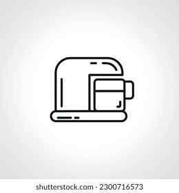 espresso machine icon. coffee machine thin line icon.
