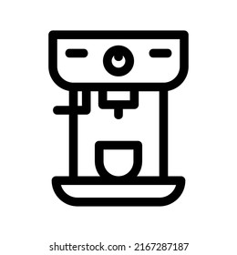 icono de máquina de espresso o logotipo símbolo de signo aislado ilustración vectorial - iconos vectoriales de estilo negro de alta calidad
