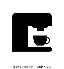 Espresso machine icon, logo isolated on white background