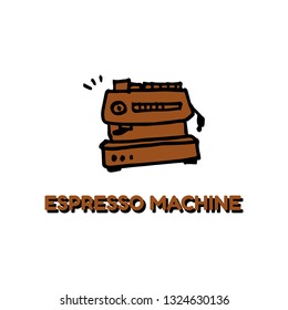 Espresso machine icon vector illustration design template.