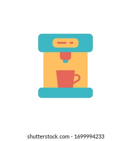 espresso machine icon vector illustration flat style design. isolated on white background