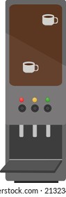 Espresso machine, illustration, vector on a white background.