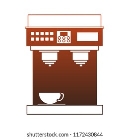 Espresso machine isolated orange lines