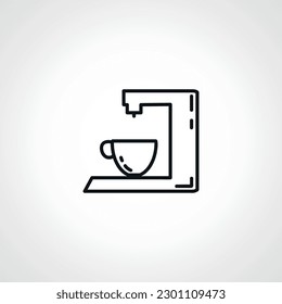 espresso machine line icon. coffee machine linear icon.