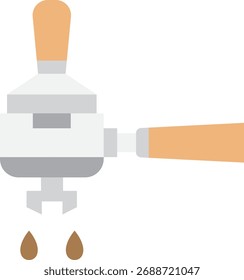 Espresso Machine Portafilter Vector Icon