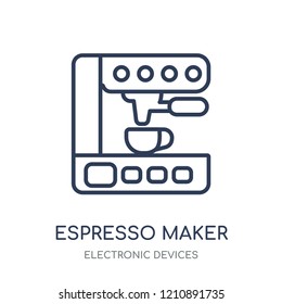 espresso maker icon. espresso maker linear symbol design from Electronic devices collection.