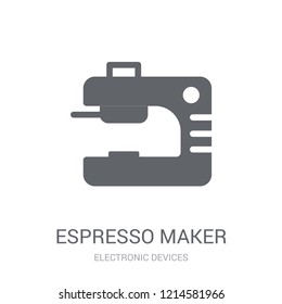 espresso maker icon. Trendy espresso maker logo concept on white background from Electronic Devices collection. Suitable for use on web apps, mobile apps and print media.