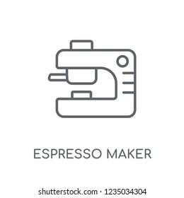 espresso maker linear icon. Modern outline espresso maker logo concept on white background from Electronic Devices collection. Suitable for use on web apps, mobile apps and print media.