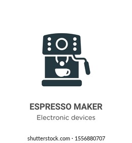 Espresso maker vector icon on white background. Flat vector espresso maker icon symbol sign from modern electronic devices collection for mobile concept and web apps design.
