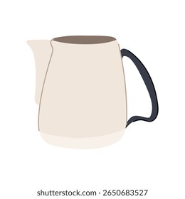espresso milk frothing pitcher cartoon. coffee cappuccino, foam pour, capacity measurement espresso milk frothing pitcher sign. isolated symbol vector illustration