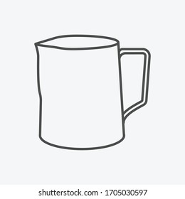 Espresso milk pot icon isolated on background. Steamed milk symbol modern, simple, vector, icon for website design, mobile app, ui. Vector Illustration