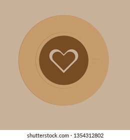Espresso on the light brown background