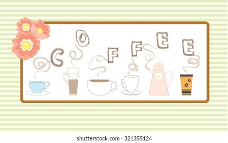 Espresso pattern coffee cup design vector illustration