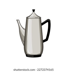 espresso percolator pot coffee cartoon. espresso percolator pot coffee sign. isolated symbol vector illustration
