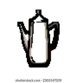espresso percolator pot coffee game pixel art retro vector. bit espresso percolator pot coffee. old vintage illustration