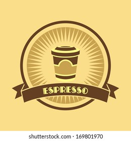 espresso retro label