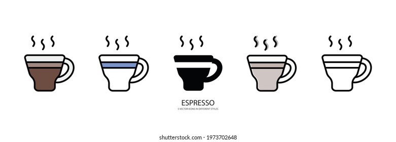 ESPRESSO SET VECTOR TYPE ICON