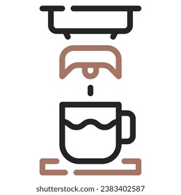 Espresso Shot Icon Illustration, for UIUX, infographic, etc