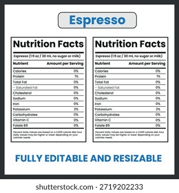 Espresso - Starker schwarzer Kaffee