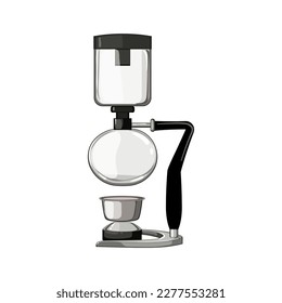 espresso syphon coffee maker cartoon. espresso syphon coffee maker sign. isolated symbol vector illustration