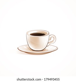 Espresso. Vector illustration.