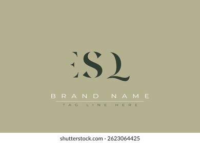 ESQ abstract letter logo design. This logo is designed by three abstract letters.