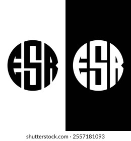 ESR creative initials letter logo concept.