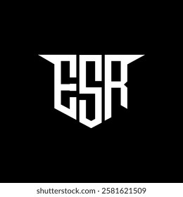ESR letter logo design with white background in illustrator, vector logo modern alphabet font overlap style, calligraphy designs for logo, Poster, Invitation, etc.