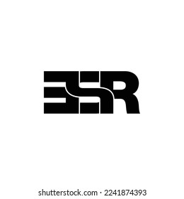Vector de diseño de logotipo de monograma de letras ESR