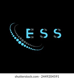 Diseño abstracto del logotipo de la letra de ESS. Diseño único de ESS. ESS.
