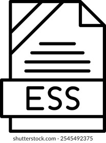 ESS Vector Vector Icon Design Symbol
