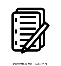 essay icon or logo isolated sign symbol vector illustration - high quality black style vector icons
