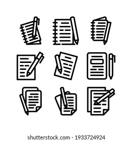 essay icon or logo isolated sign symbol vector illustration - Collection of high quality black style vector icons
