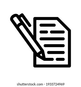 icono de ensayo o logotipo símbolo de signo aislado ilustración vectorial - iconos vectoriales de estilo negro de alta calidad
