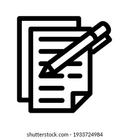 essay icon or logo isolated sign symbol vector illustration - high quality black style vector icons
