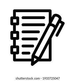 essay icon or logo isolated sign symbol vector illustration - high quality black style vector icons

