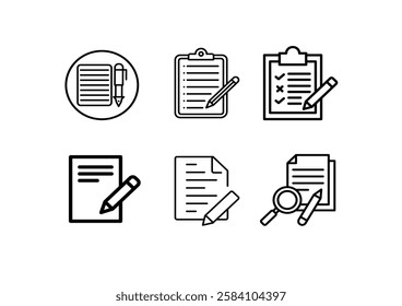 essay icon or logo isolated sign symbol vector illustration - Collection of high quality black style vector icons