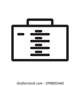 essay icon or logo vector illustration of isolated sign symbol, vector illustration with high quality black outline.