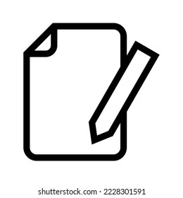 Essay Icon Vector Symbol Design Illustration