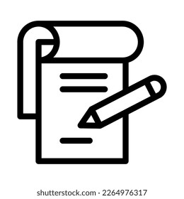 essay line icon illustration vector graphic