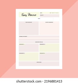 Essay planner template | Essay writing skills printable.