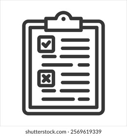 Essay Questions Outline Icon Vector Illustration