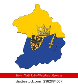 Bandera Essen - Renania del Norte-Westfalia, Alemania (EPS)