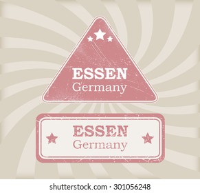 Essen grunge rubber stamp.Vector illustration.