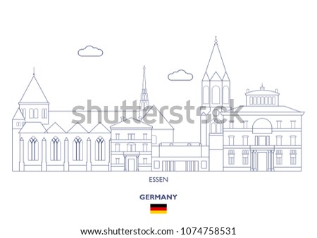 Essen Linear City Skyline, Germany