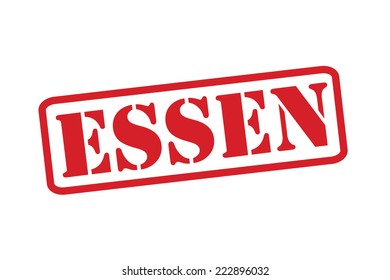 ESSEN Red Rubber Stamp vector over a white background.