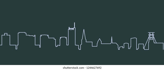 Essen Single Line Skyline