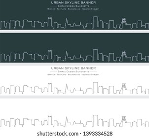 Essen Single Line Skyline Banner