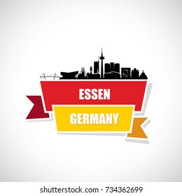 Essen skyline - Germany - vector illustration